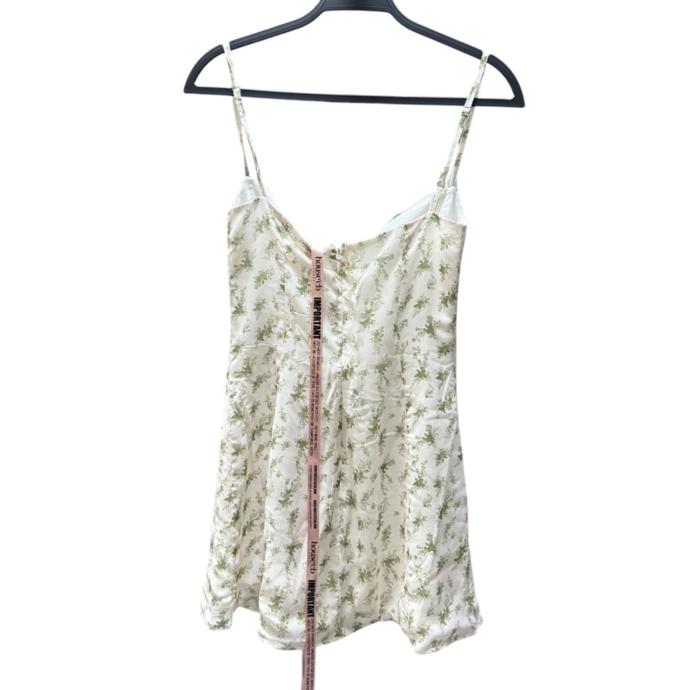 New House of CB Christina Garden Print Dress, Size M, White & Green $225 MSRP - Picture 7 of 11